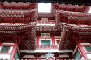 The façade of the Buddha Tooth Relic temple. Claiming to hold a relic tooth of Buddha although some experts question the authenticity